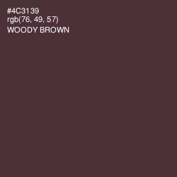 #4C3139 - Woody Brown Color Image